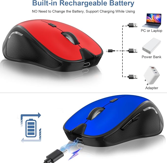 5.Bluetooth Wireless Mouse (Purple)