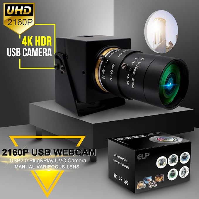 4K USB Camera 5-50mm Varifocal Lens
