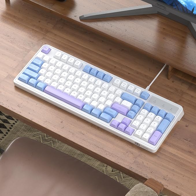 White & Blue & Purple