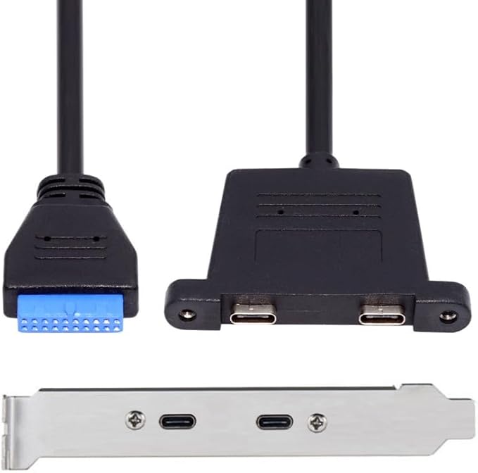Type-C+C Female to USB3.0-19P Header