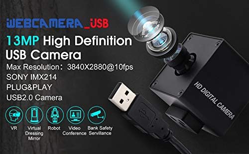 13MP 100 Degree No Distortion Lens Webcam