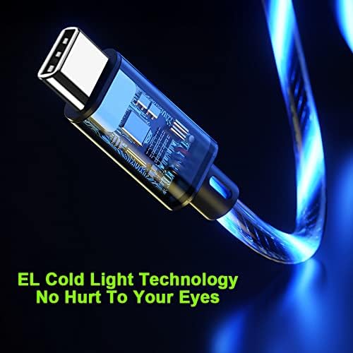 USB A TO C Lighted Up Blue