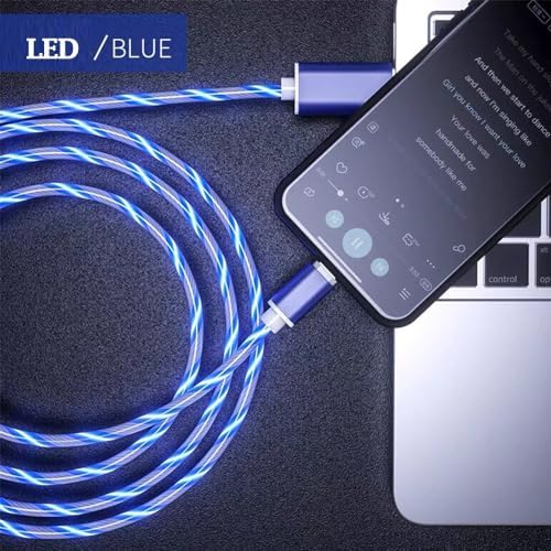 USB A TO C Lighted Up Blue