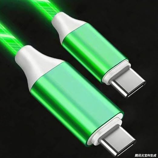 USB C TO C Lighted Up Green