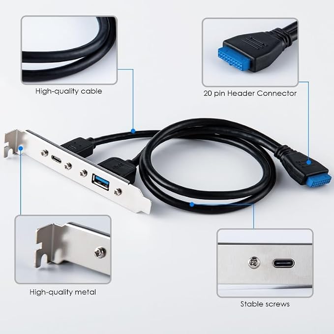 Type-A+C Female to USB3.0-19P Header