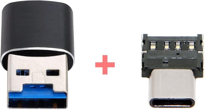 Black USB3.0-TF +USB-C OTG