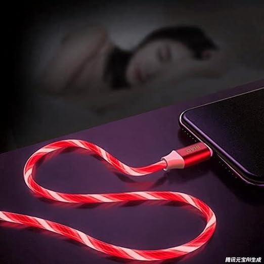 USB C TO C Lighted Up Red