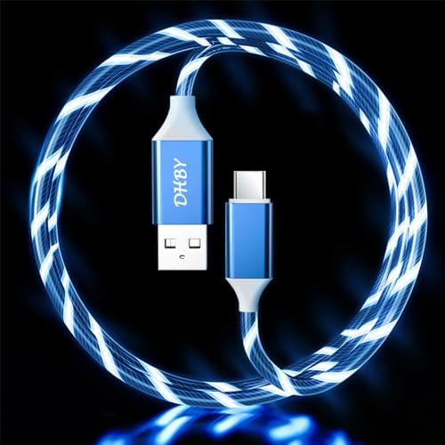 USB A TO C Lighted Up Blue