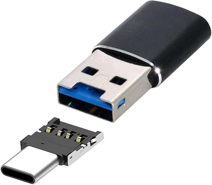 Black USB3.0-TF +USB-C OTG