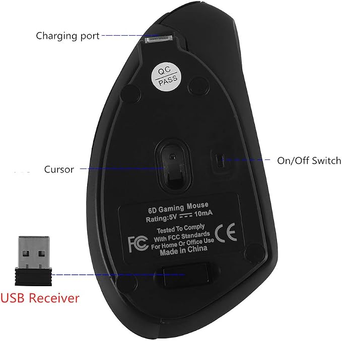 Ergonomic Mouse-Rechargeable