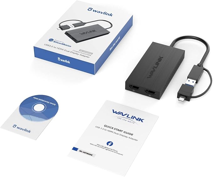 USB to 2 HDMI