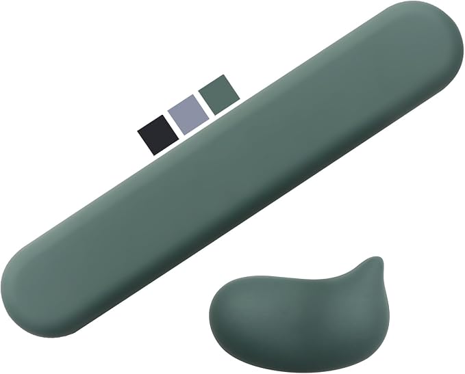 Set of 2 (Keyboard Rest + Mouse Rest) Green