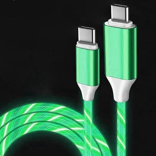 USB C TO C Lighted Up Green