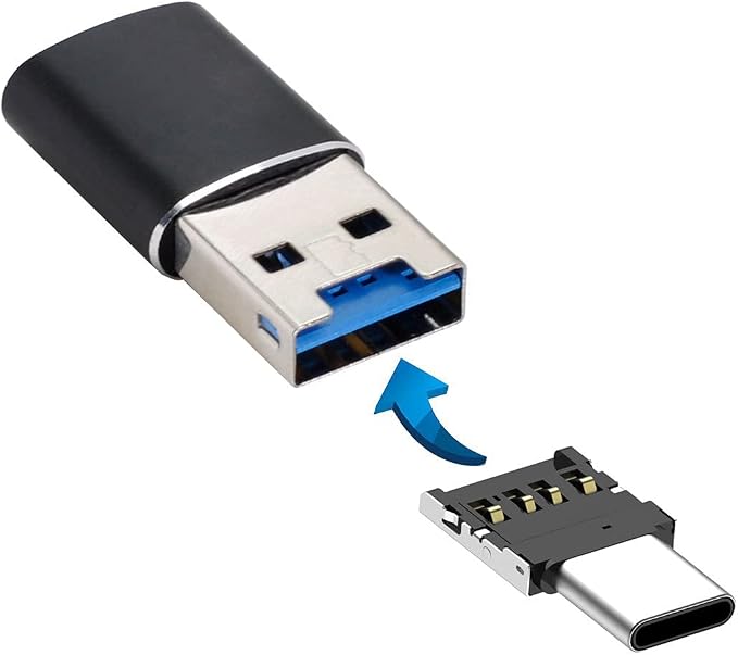 Black USB3.0-TF +USB-C OTG