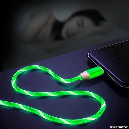 USB C TO C Lighted Up Green