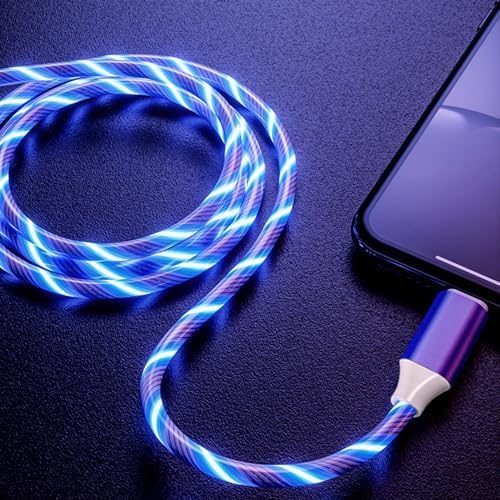USB A TO C Lighted Up Blue