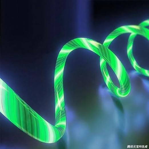 USB A TO C Lighted Up Green
