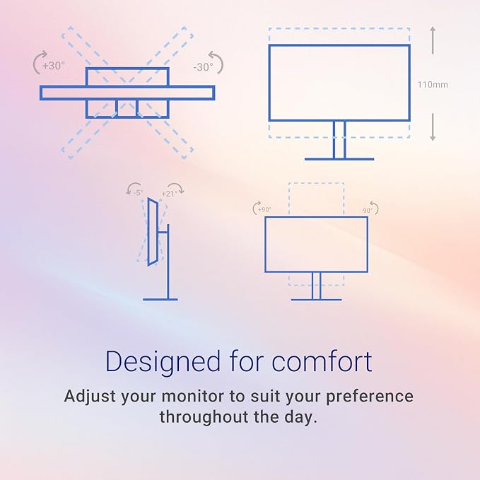 White-Height/Tilt/Swivel/Pivot