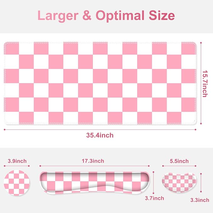 Pastel Pink White Checker