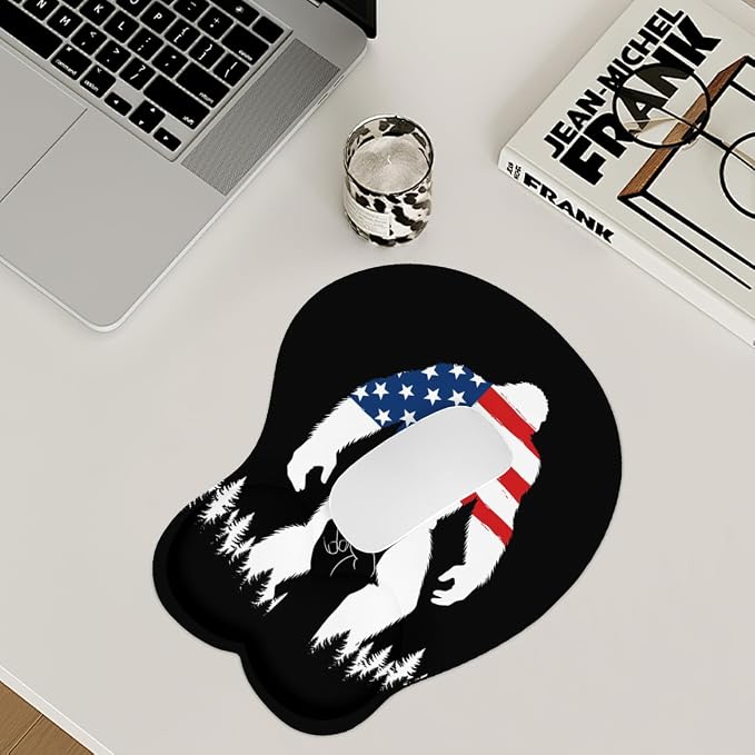 America Flag Bigfoot Peace Sign 0