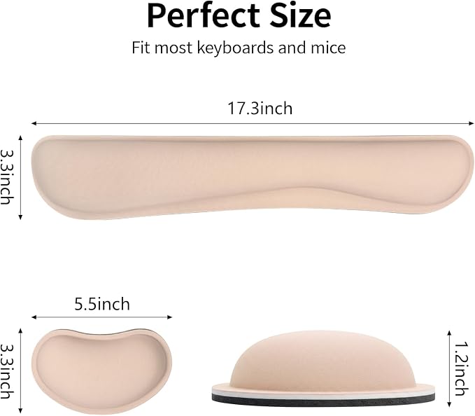 Beige - 2 Wrist Rest