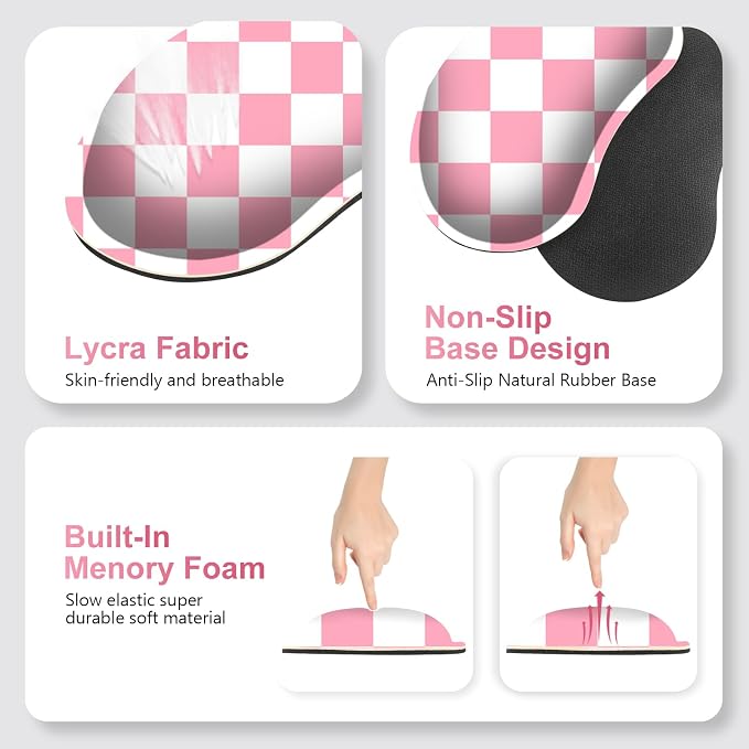 Pastel Pink White Checker