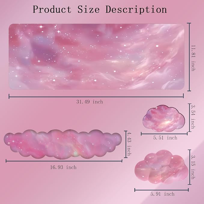 4pcs Pink Galaxy