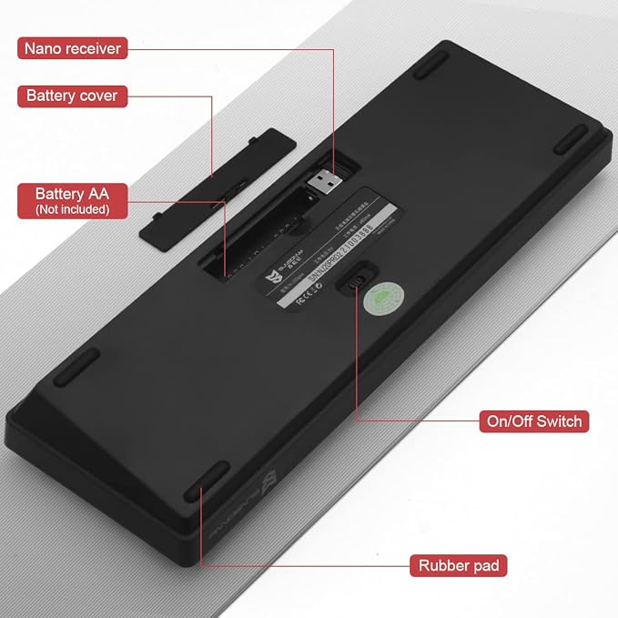 Red Switch with Black & Grey Combo Color
