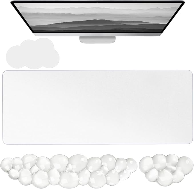 4pcs Clear Cloud White