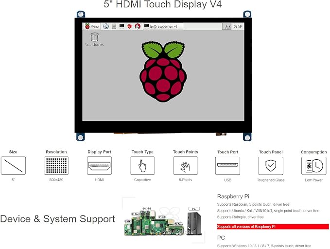 5inch HDMI LCD (H) V4 Screen