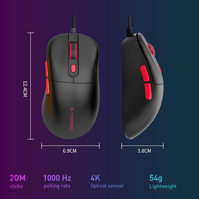 Wired Black Mouse