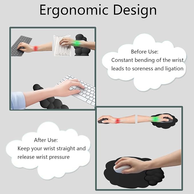 3pcs Leather Black