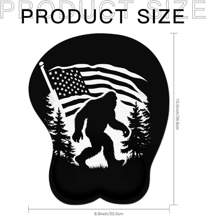 Bigfoot with America Flag Forest Sasquatch 1 0