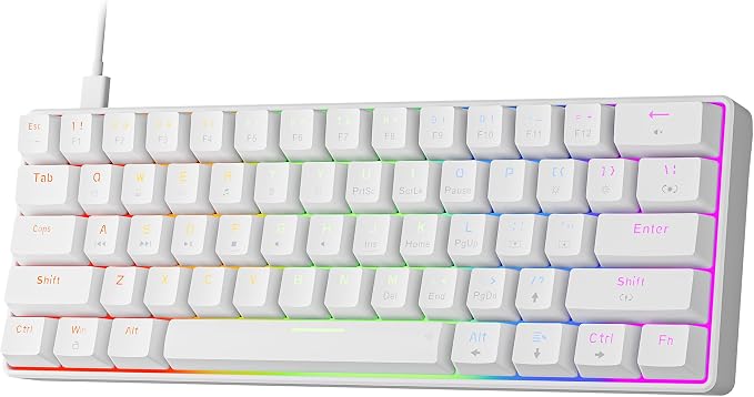 white keycaps-red switch