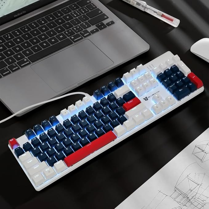 Red Switch Blue & White & Red Combo Color