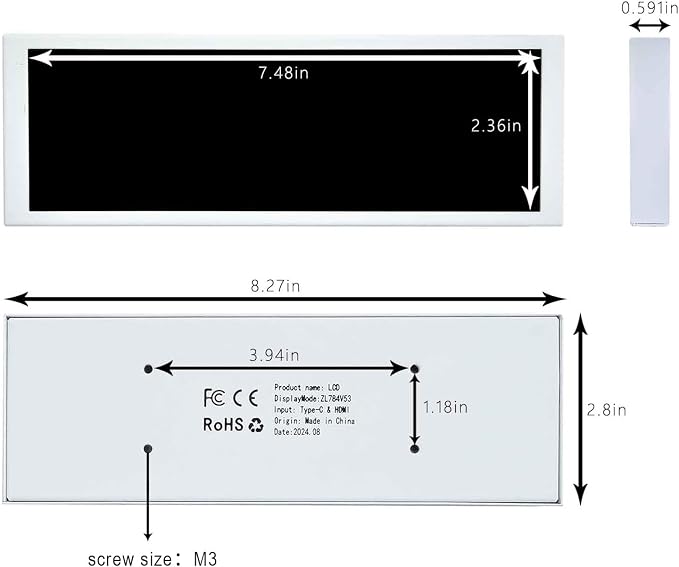 7.84'' White