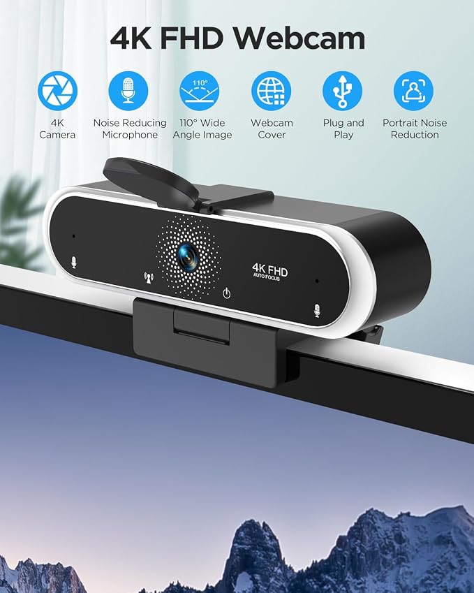 4K WEBCAM Black