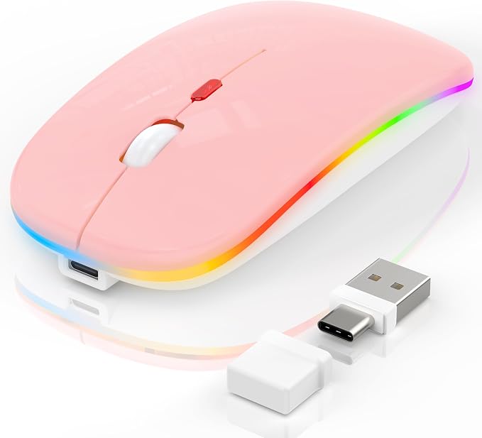 LED Wireless Mouse (Pink)