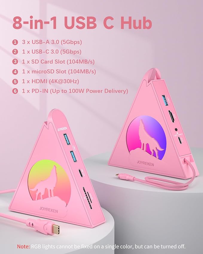 2-Pink Wolf Without Base