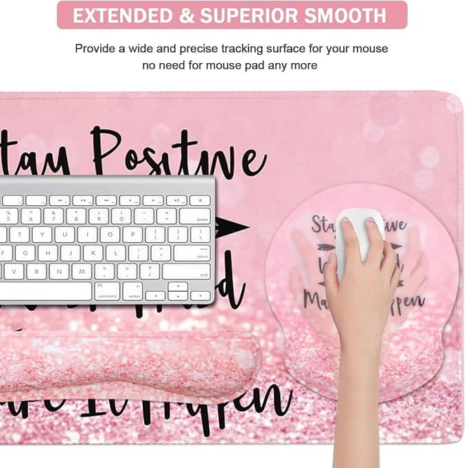 4 Pcs Pink Stay Positive