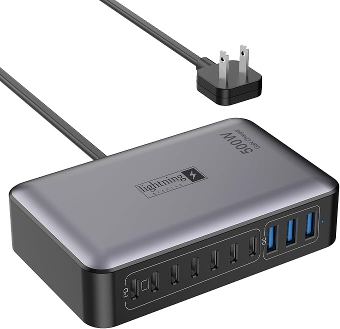 Flat Charger 500W Black