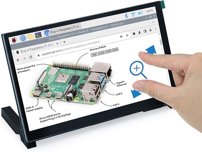 7 inch IPS touchscreen