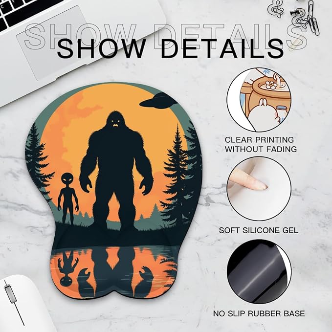 Alien and Bigfoot Forest Sunset 0