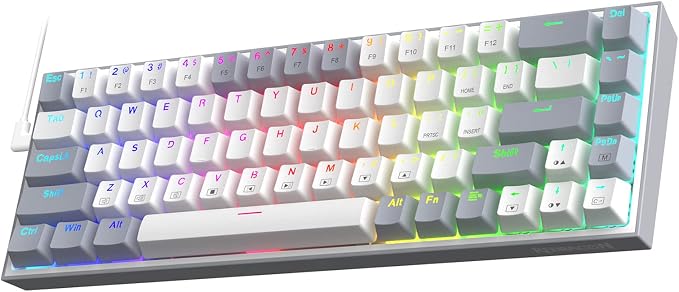 White & Grey 65% Wired