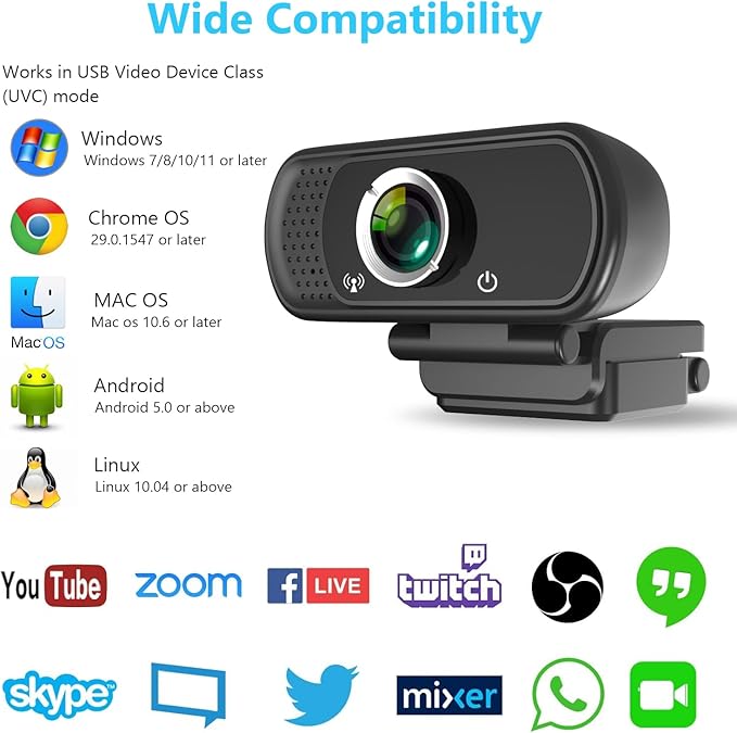 webcam for pc (black)