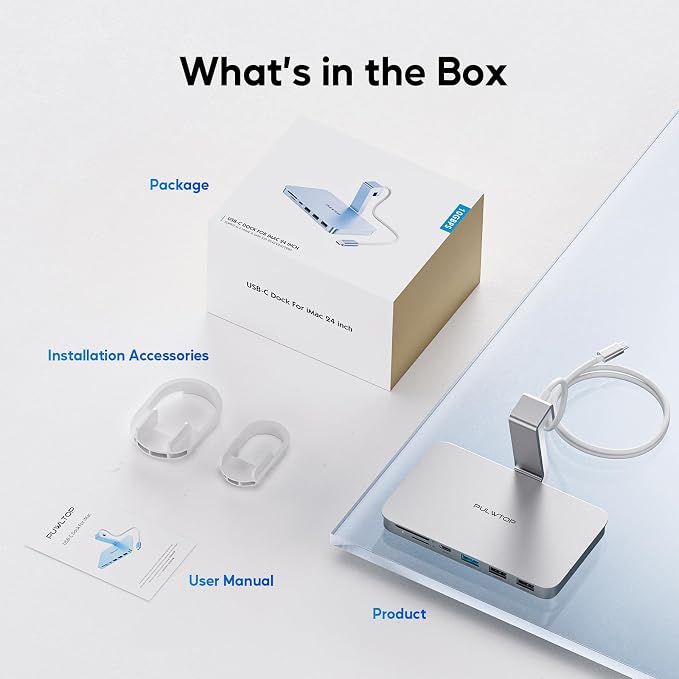 Siver- USB C Hub for iMac