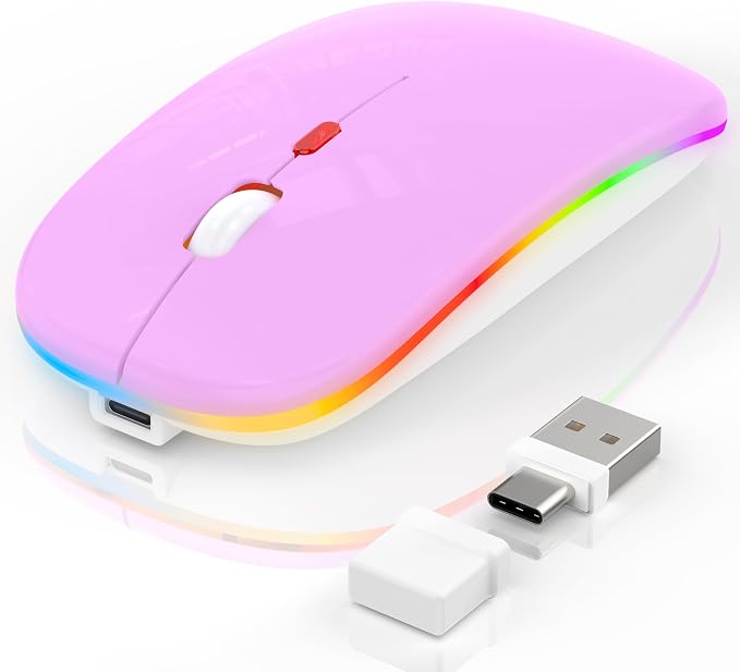 LED Wireless Mouse (Purple)