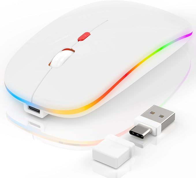 LED Wireless Mouse (White)