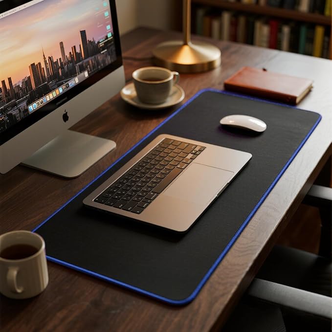 Blue Stitched Edges