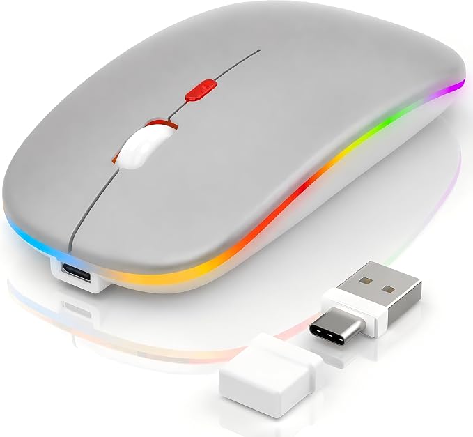 LED Wireless Mouse (Grey)